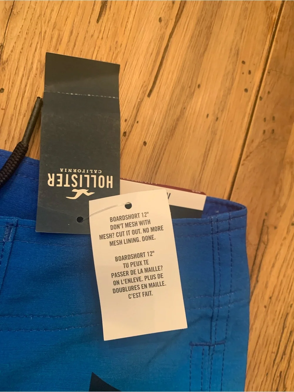 Hollister Teal-to-Blue Ombre Board Shorts/Swim Trunks